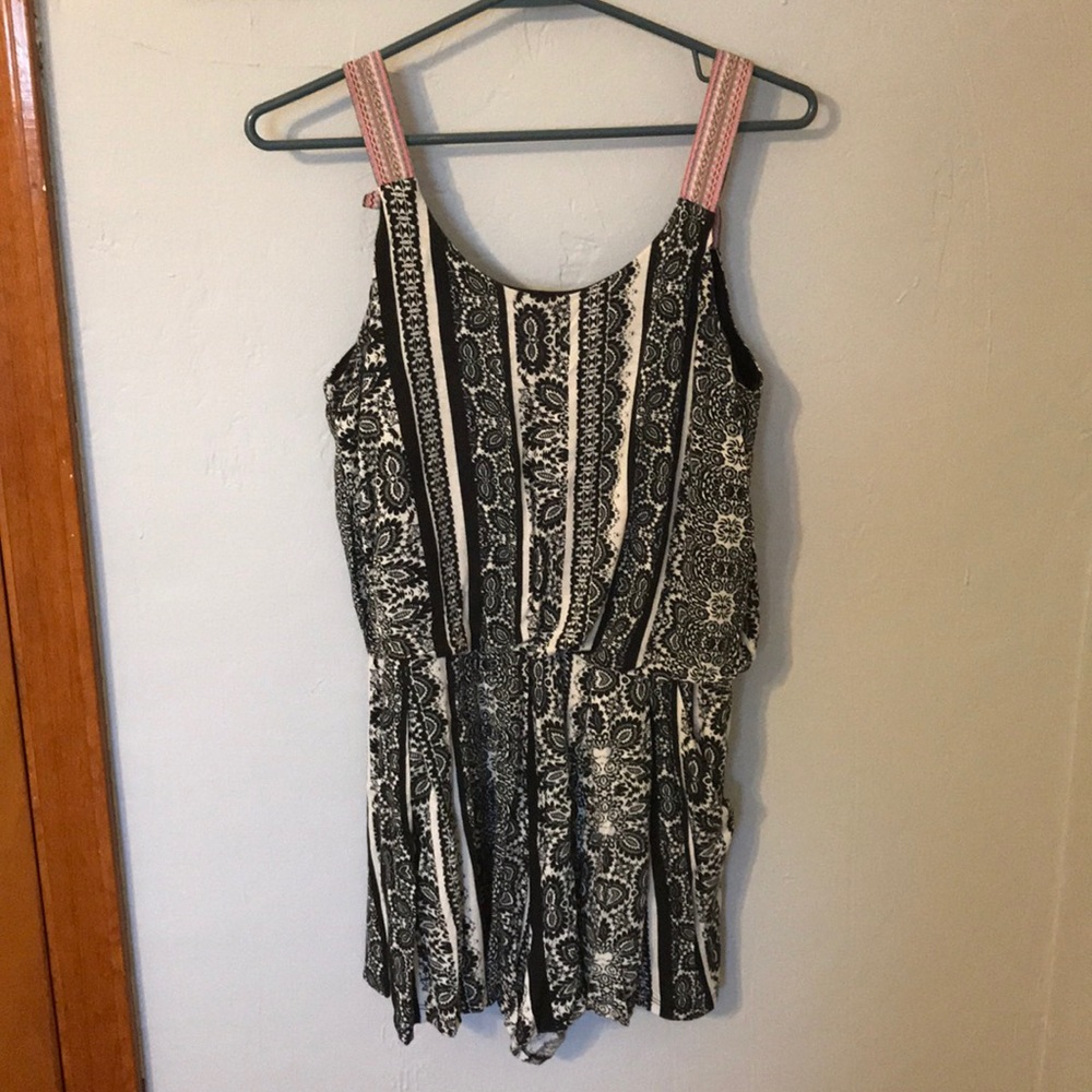 Black Paisley Romper